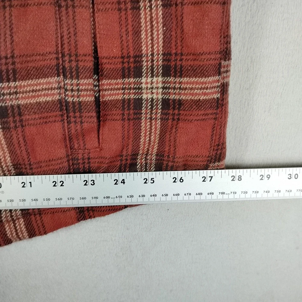 Merona Shacket Mens 2XL Red Plaid Flannel Sherpa Lined Cabincore Lumberjack